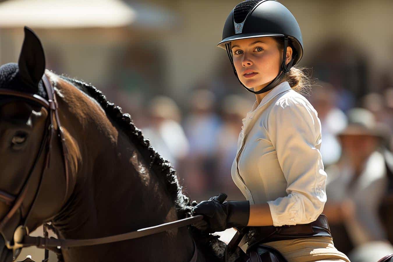 cavalier en action lors dune competition