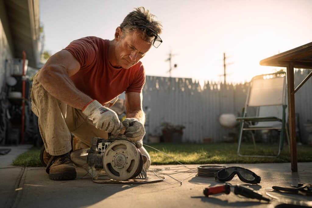 changer fil debroussailleuse facilement