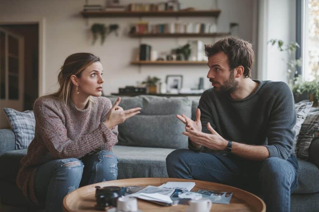 couple en dispute pour la saint valentin