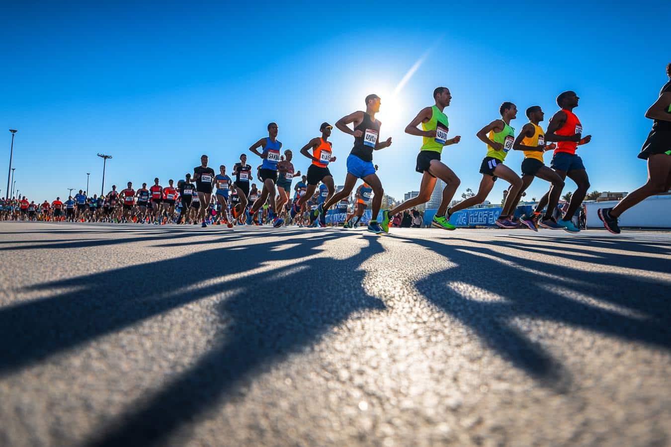 coureur en action lors dun semi marathon