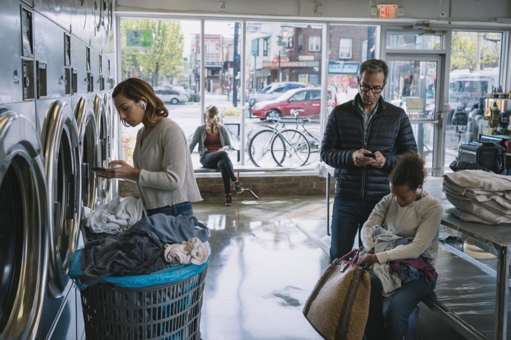 faire sa lessive en laverie france