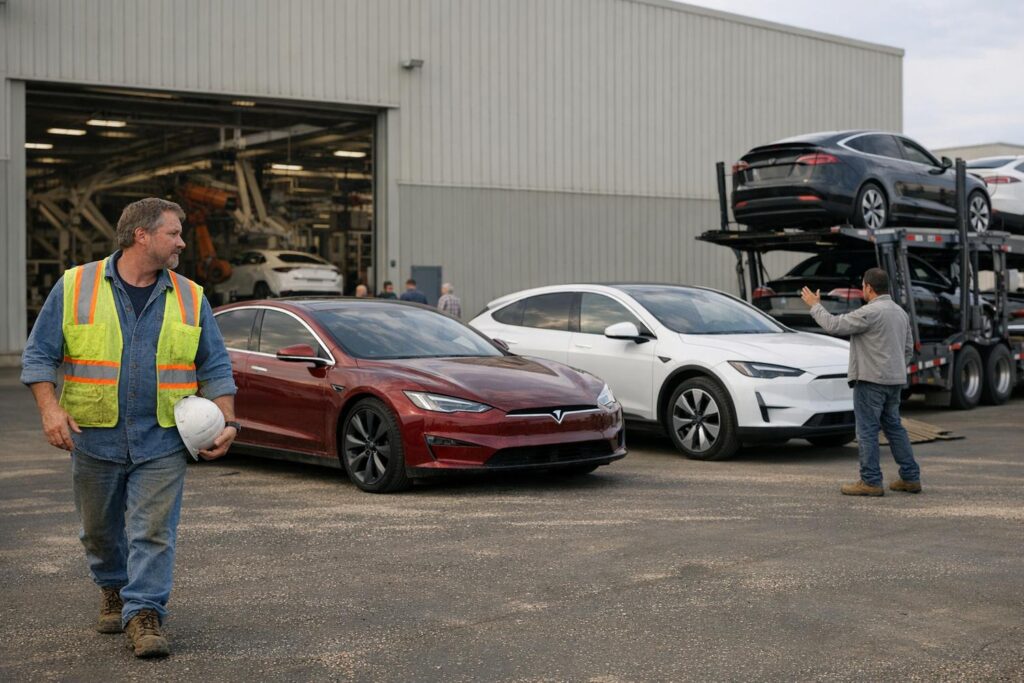 fin model s x tesla fremont