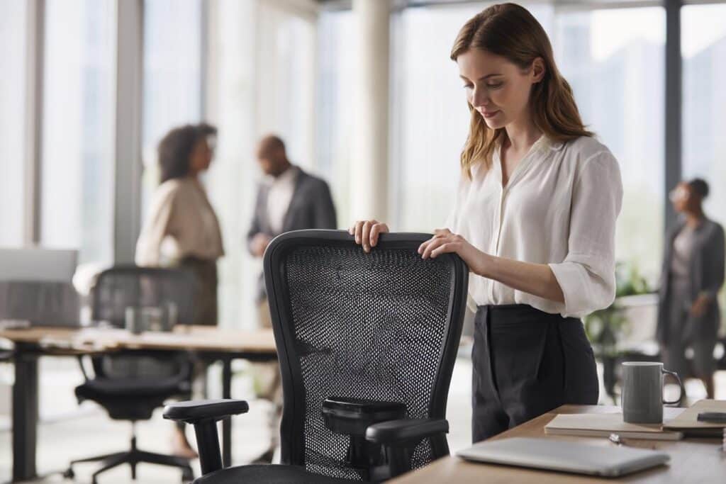 installer chaise bureau ergonomie travail