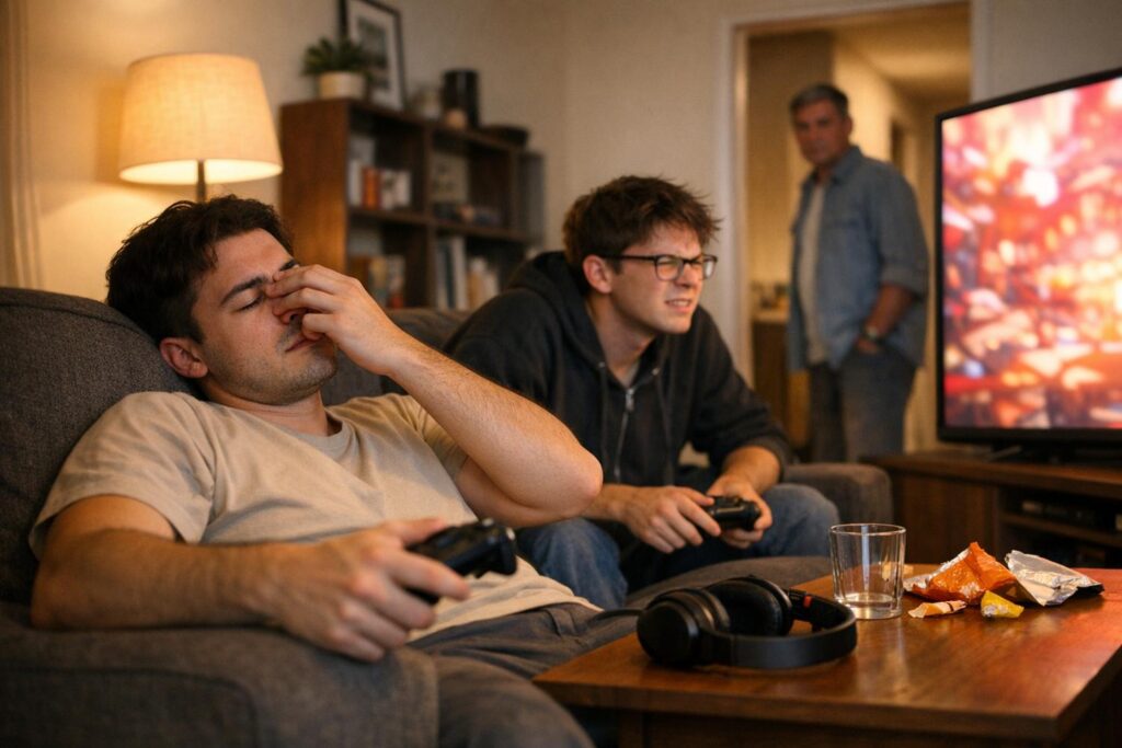 joueur jeux video gene visuelle