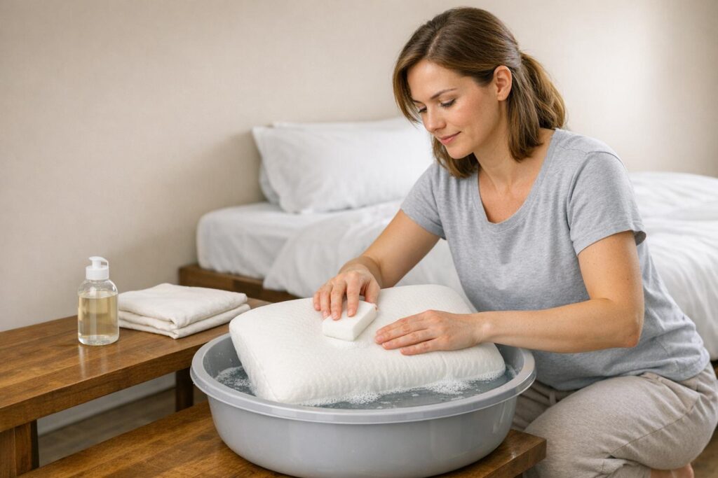 laver oreiller memoire de forme