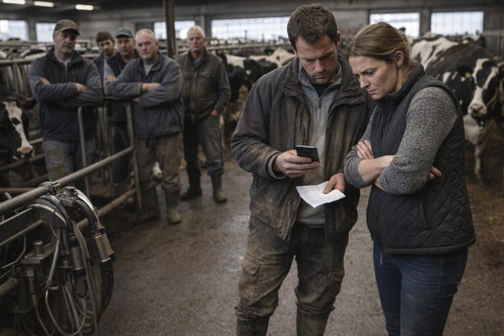 manifestation eleveurs lait en colere