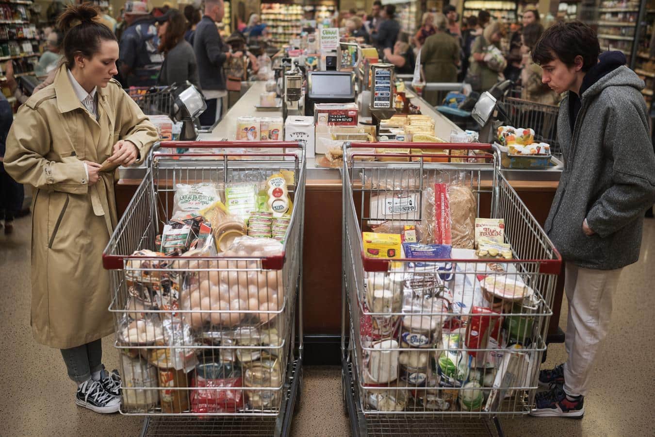 panier vegetarien face au panier omnivore