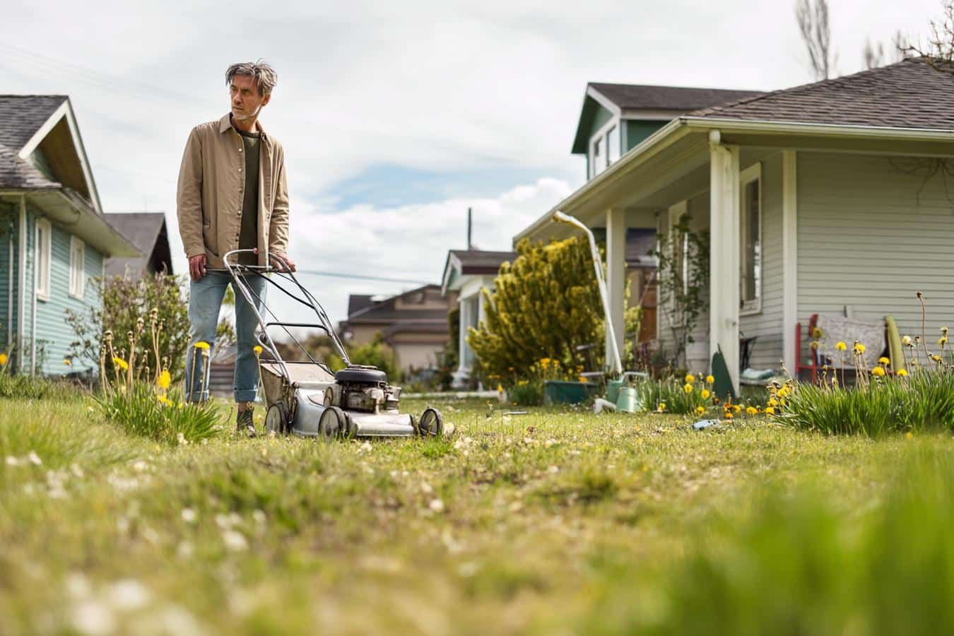 pelouse haute printemps jardin avril