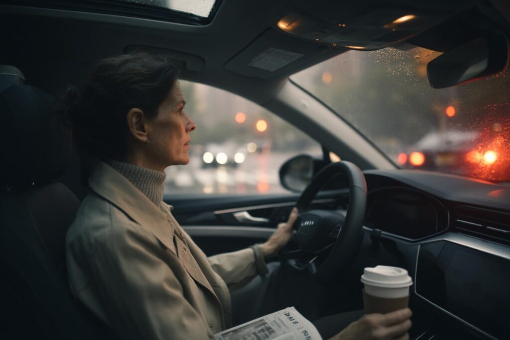 position boite automatique feu rouge