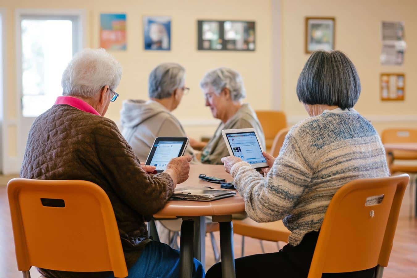 seniors utilisant divers reseaux sociaux