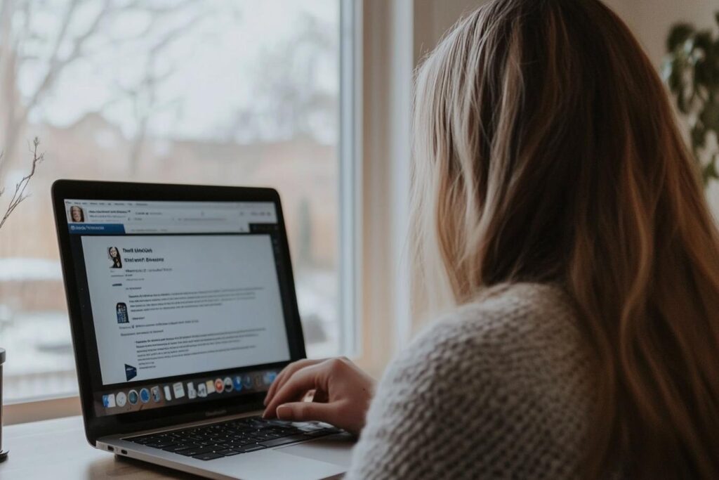 texte en gras sur ecran linkedin