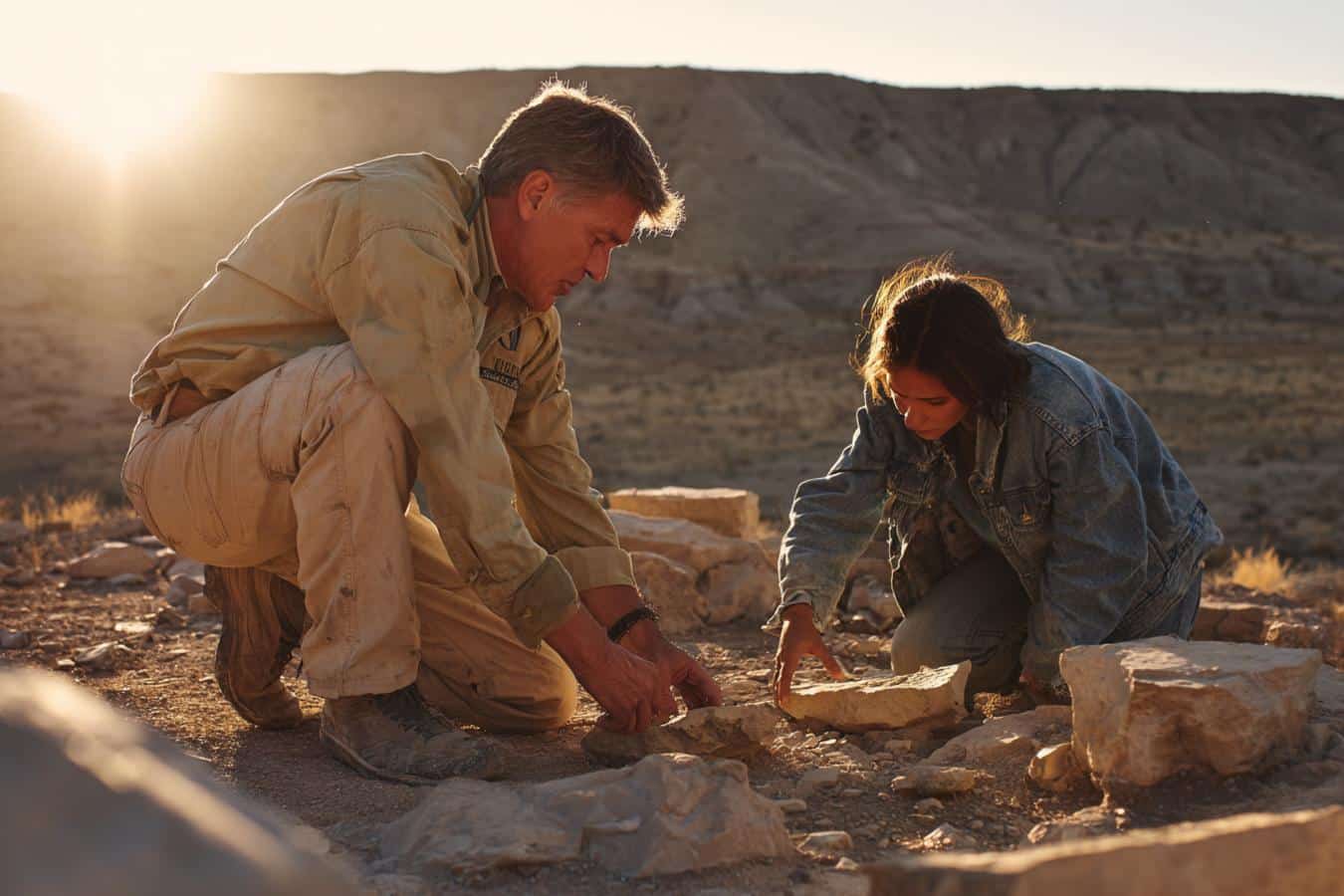 types de fossiles anciens sur roche